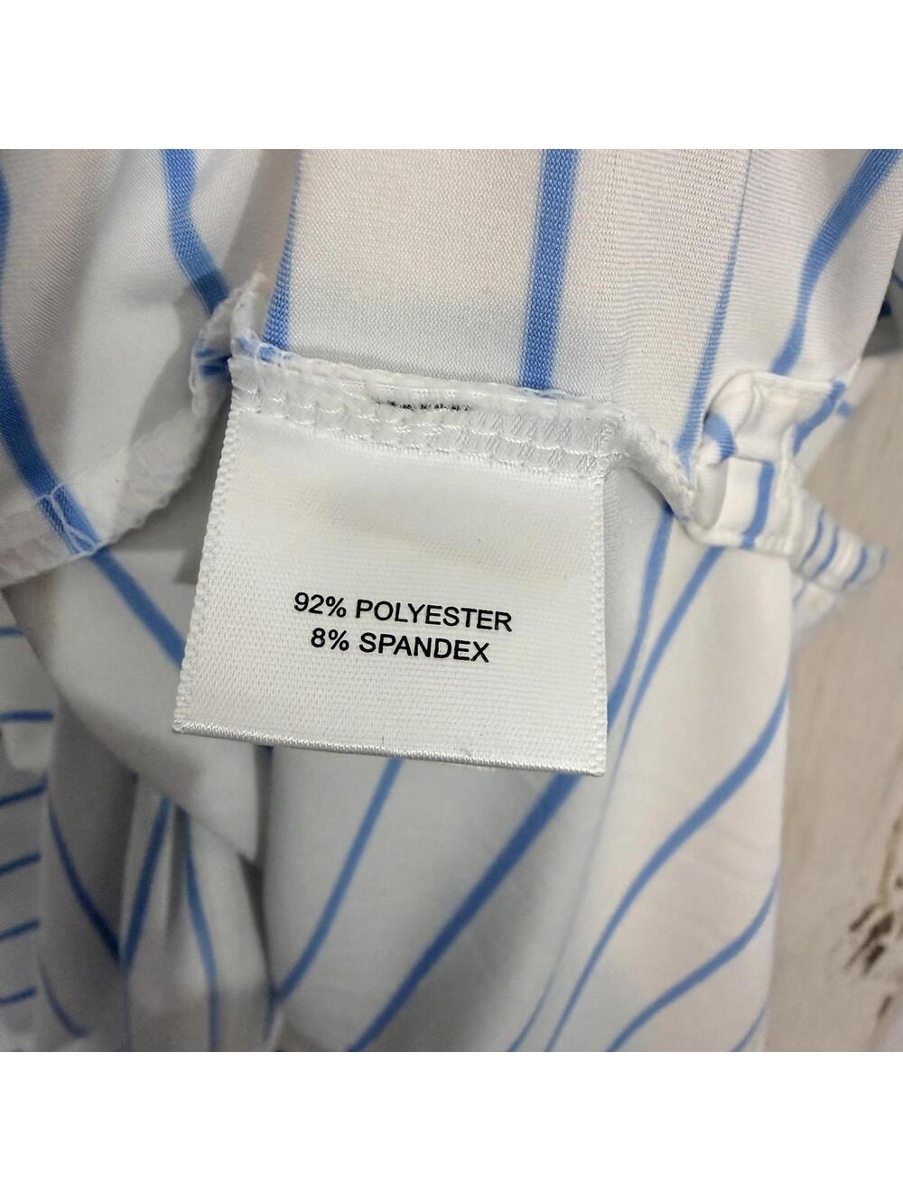 Peter Millar Polo Shirt Men's XL White Blue Stripe Performance Transmiss Logo - Picture 6 of 14